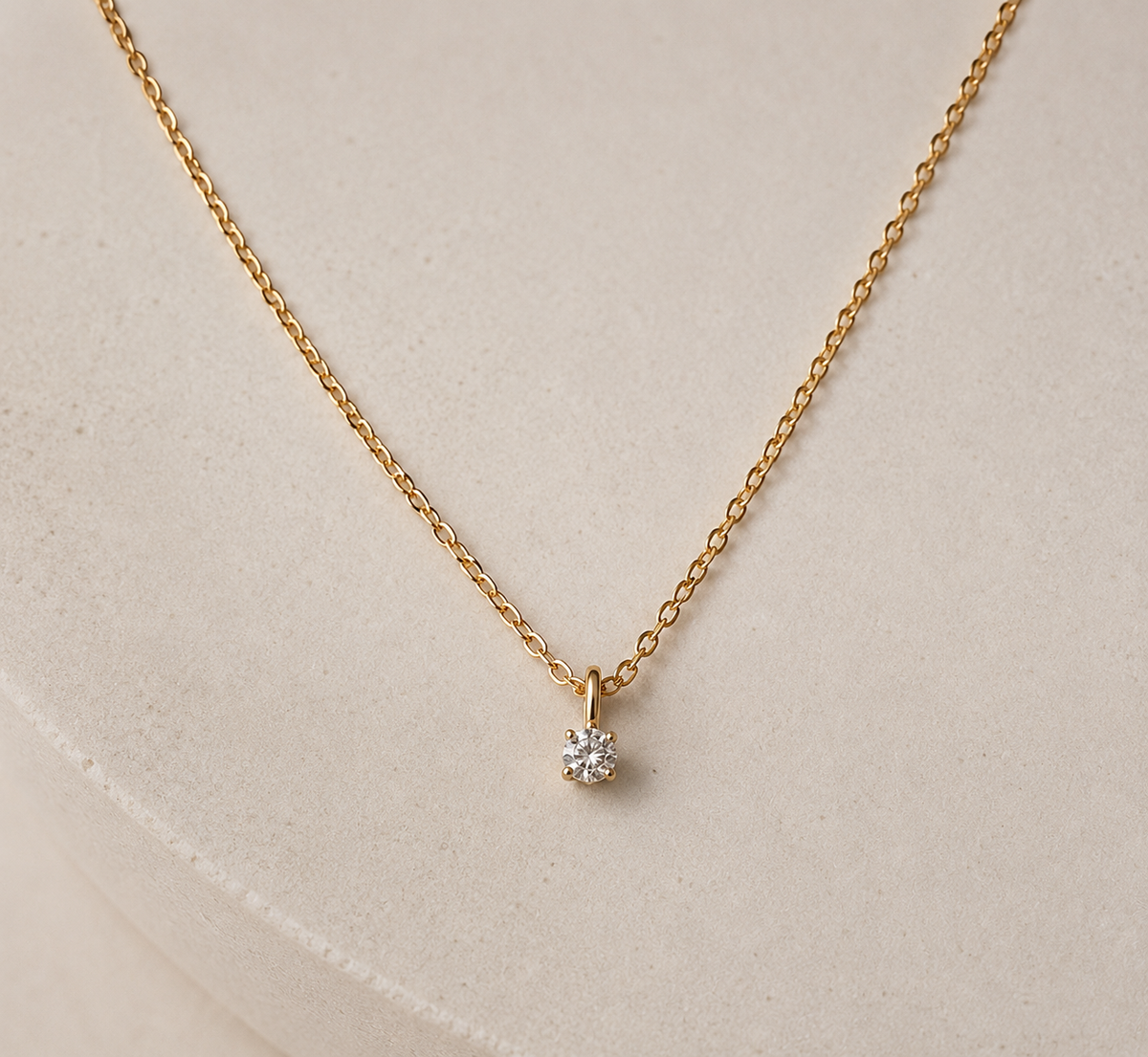 Hanger met lab-grown diamant (0,1 ct)